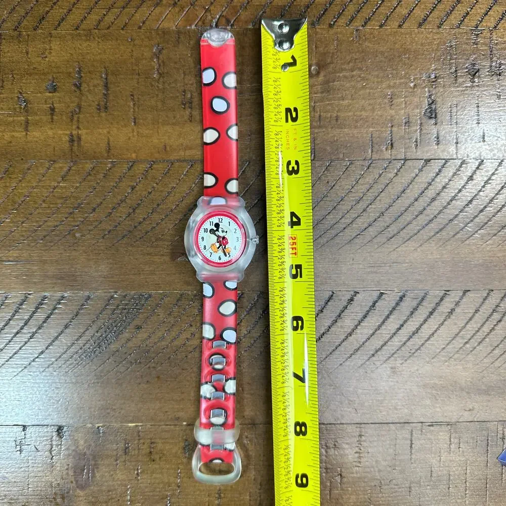 Vintage Red Mickey Mouse Disney Sports Watch for Women New Battery